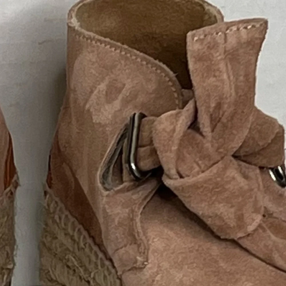 Rag and bone Suede Espadrille Booties, Tan  Women’s Sz 39